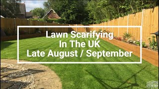 Lawn Scarifying in the UK in Late AugustSeptember [upl. by Singleton]