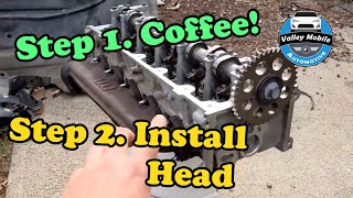 19992004 Ford F250 V10 Head Gasket  Head Installation Part 1 [upl. by Gnehp442]