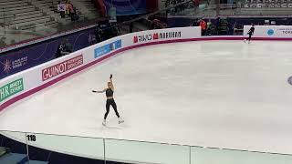 Loena Hendrickx 2022 GPF short program practice 08122022 Torino ITA [upl. by Leroi]