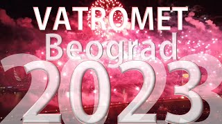 Beogradski vatromet 2023  BELGRADE NYE FIREWORKS 2023 Nova godina Belgrade Waterfront 4K [upl. by Kanal357]