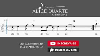 Maranata Ministério Avivah  Tutorial  Aprenda a tocar com Partitura Facilitada  Playback [upl. by Ynnot]