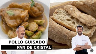 MUSLOS de POLLO guisados y PAN de CRISTAL  Joseba y Karlos Arguiñano [upl. by Adnirol415]