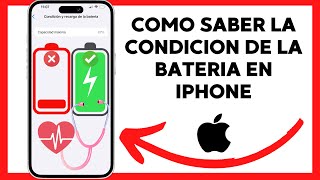 😱😉COMO SABER LA CONDICION DE LA BATERIA EN IPHONE😊 [upl. by Nicolai]