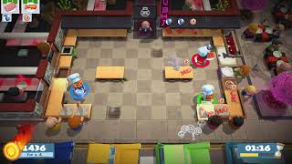 Overcooked 2 Level 11 4 stars 3 players coop [upl. by Cressida]