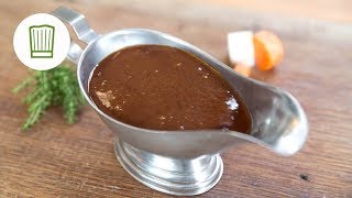 Braune Jus amp Demi Glace Sauce herstellen  Chefkochde [upl. by Monti482]