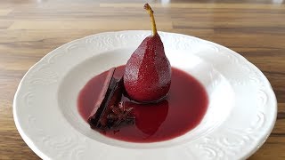 Poached Pears in Red Wine Recipe [upl. by Nuhsal214]