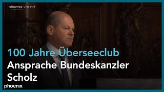 Ansprache von Bundeskanzler Olaf Scholz SPD im Überseeclub Hamburg am 060522 [upl. by Ailalue671]