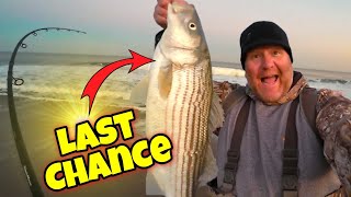 Surf Fishing Ocean Co New Jersey December 29th Fish Scared Me [upl. by Eibrad405]