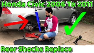 How to replace Rear Shocks on Honda Civic 2006  2011 [upl. by Gustaf808]