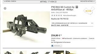 Unboxing Airsoftgunat P90 Custom  AirSoftTeamAdler [upl. by Shabbir]