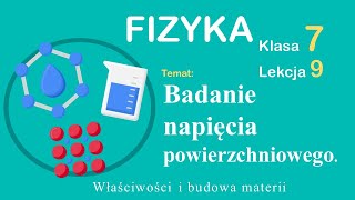 Fizyka Klasa 7 Lekcja 9 Badanie napięcia powierzchniowego [upl. by Aundrea754]