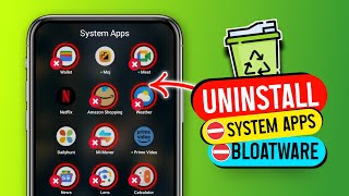 HOW TO REMOVE BLOATWARE FROM ANDROID PHONE  SYSTEM APPS UNINSTALL [upl. by Petulia871]