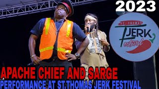 Apache Chief And Sarge Comedy Show At StThomas Jerk Festival 2023 [upl. by Shimberg]