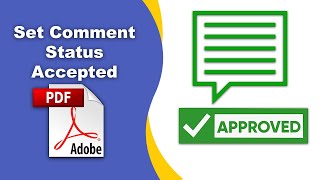 How to set comment status accepted in a pdf file Edit PDF using Adobe Acrobat Pro DC [upl. by Aetnahs]