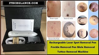 RECHARGEABLE LASER SPOT REMOVAL PEN FRECKLE REMOVAL PEN MOLE REMOVAL TATTOO REMOVAL MACHINE [upl. by Adnomal]