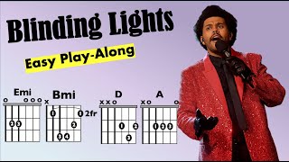 Blinding Lights The Weeknd GuitarLyric PlayAlong [upl. by Anselma]