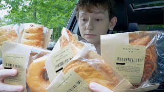 ASMR Gas Station Bakery Desserts Donut Danish Pastry Car Mukbang  Eating Sounds [upl. by Hizar]