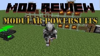 Minecraft Mod Review  Modular Powersuits y Andrew´s Modular Powersuits Addon [upl. by Nellie486]