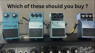 Which Of These Is The Boss Of Chorus Pedals  Boss CE2 CE3 CE5 CH1 Comparison [upl. by Ettelliw162]