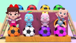 Finger Family Song  Head Shoulders Knees And Toes Nursery Rhymes Playground  Baby amp Kids Songs [upl. by Leasia]