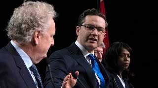 Poilievre slams Charest over trucker convoy comments at first debate [upl. by Odlanor223]