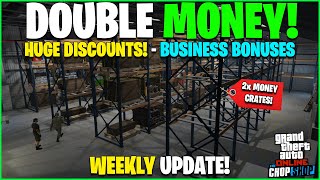 DOUBLE MONEY BIG BUSINESS BONUSES amp VEHICLE DISCOUNTS  GTA ONLINE WEEKLY UPDATE [upl. by Livingston126]