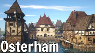 Minecraft Medieval Harbour Building In Osterham [upl. by Adelaida]