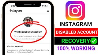 Instagram weve disabled your account  Instagram disabled account recover kaise kare [upl. by Eiramave]