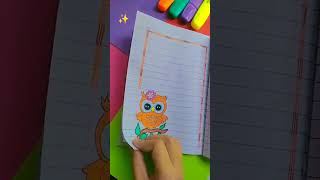 Notebook front page decoration ideas trending craft share diy handmade decoration [upl. by Haldeman167]