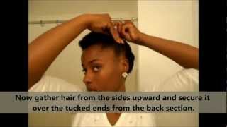 Natural Hair  Simple Classic 1940s Updo [upl. by Anaerol]