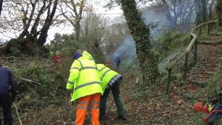 Lynton and Barnstaple Railway  Trackbed clearance at Rowley Cross [upl. by Meisel]