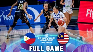 Philippines v Malaysia  Full Basketball Game  FIBA U16 Womens Asian Championship 2023  Div B [upl. by Binni164]