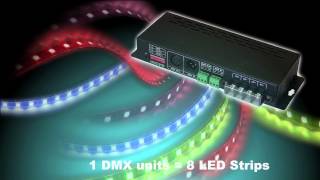 How to control LED strips over DMX  LedStripStudiocom [upl. by Ttirb]