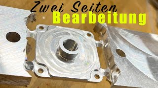 CNC Fräsen von 2 Seiten  Aluminium Bauteil von zwei Seiten bearbeiten [upl. by Alver273]