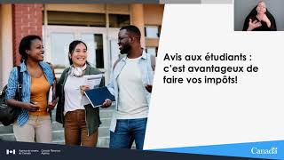 Webinaire pour étudiants  Cest payant de faire ses impôts [upl. by Xanthus186]