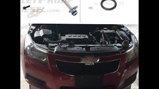 2011chevy cruze oil leak fixed turbo feed line o ring found antifreeze leak as well [upl. by Llemaj]