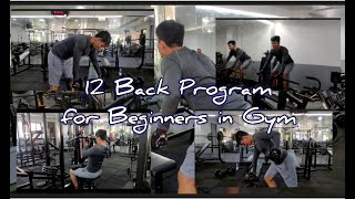 12 Best Back Program for Beginners in Gym Gym Workout [upl. by Neladgam]