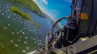 Amazing Low Flying a RAF Eurofighter Typhoon Through the Mach Loop Low Level over UK Cockpit View [upl. by Balling]