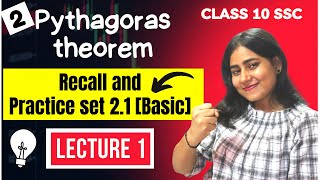 Chp 2 Pythagoras theorem  Practice set 21 Basic  Class 10 SSC Geometry  Maharashtra Board  L1 [upl. by Grefer]