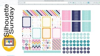 DIY Planner Stickers Free Template  Silhouette Sunday [upl. by Anton616]