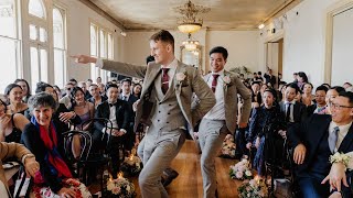 EPIC GROOM ENTRANCE  Bon amp Dans Wedding Ceremony Entrance [upl. by Tiff]