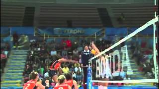 USA Womens Volleyball World Championships vs Netherlands Highlights 2014 [upl. by Sueaddaht]