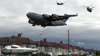 Presidential helicopters arrive in London 🇺🇸 [upl. by Weider]