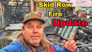 Downtown LA Skid Row fire update the aftermath [upl. by Breed29]