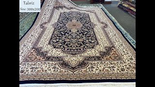 Navy royal Tabriz carpet Size 300x200 cm machine madepremiumpersiancarpets stellenbosch [upl. by Keifer]