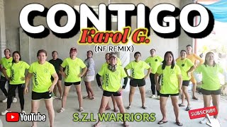 CONTIGO by Karol G NF remix 2024 zumba dance trend  SZL WARRIORS  Coach Ralph [upl. by Zora]