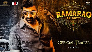 Rama Rao On Duty Official Hindi Trailer  Ravi Teja  Venu  Sarath Mandava  Divyansha  Rajisha [upl. by Layne]