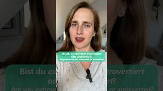 Bist du introvertiert oder extrovertiert learngerman lingonigerman germanlesson [upl. by Nanci]