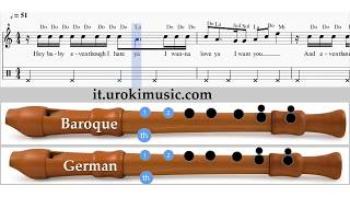 Lezioni di Flauto Dolce Ariana Grande problem Melodia Tutorial Spartito Imparare Insegnante Metodi P [upl. by Saleme]