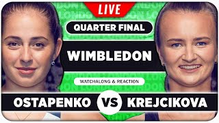 OSTAPENKO vs KREJCIKOVA  Wimbledon 2024 Quarter Final  LIVE Tennis Talk Watchalong [upl. by Alorac]